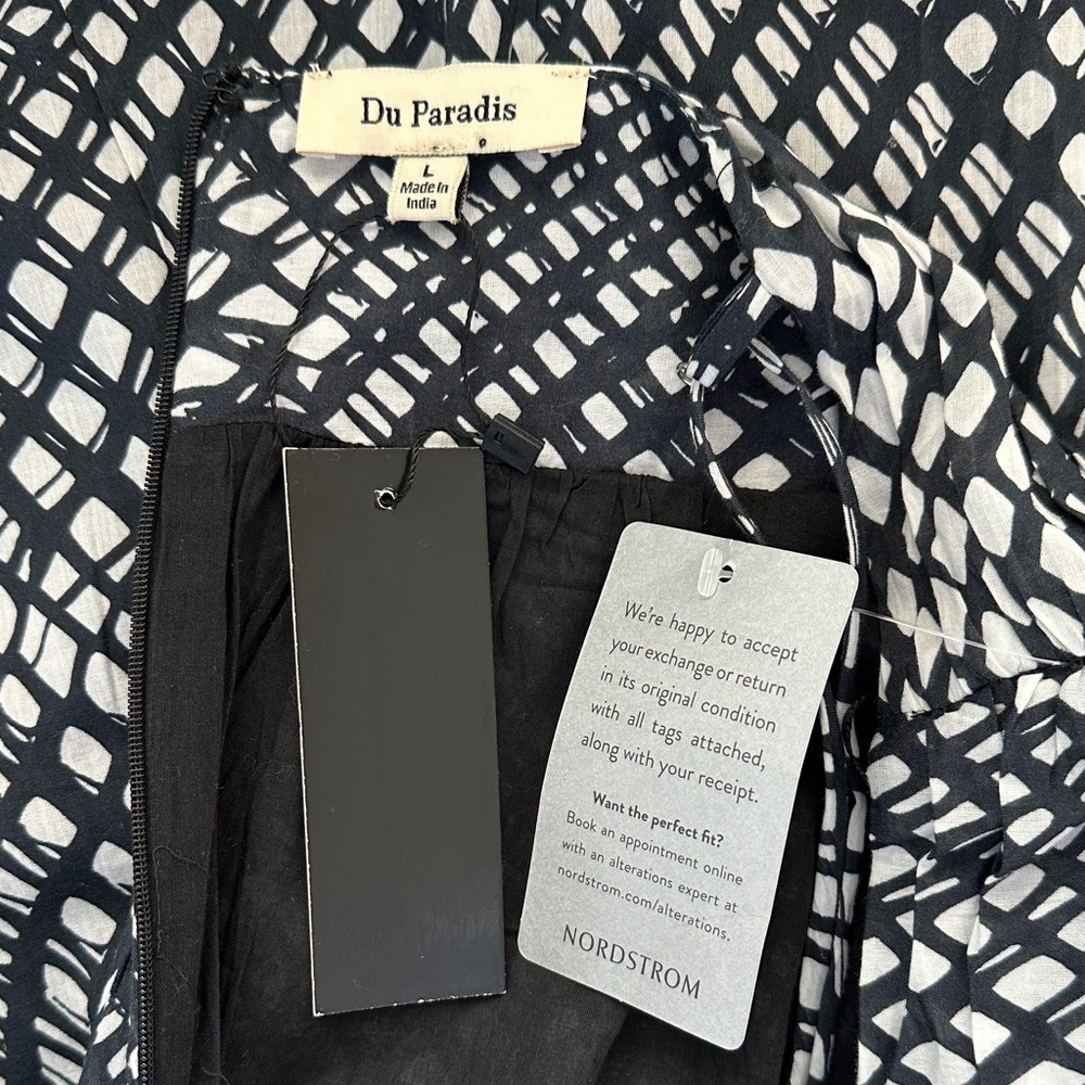NWT Du Paradis Aralia Halter Empire Waist 100% Cotton Boho Vacation Midi Dress L - Picture 15 of 17